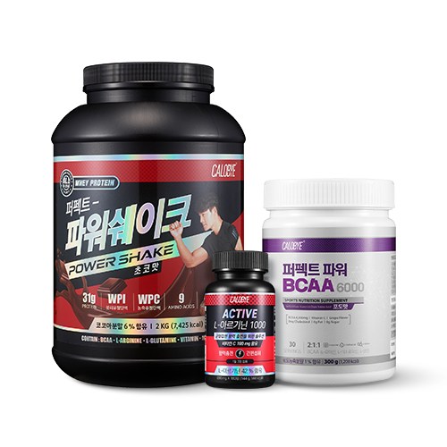 칼로바이 퍼펙트 파워쉐이크 김종국 헬스 단백질 프로틴 보충제 초코맛 2kg + bcaa 포도맛 + L아르기닌 2개월분 - 초코 단백질 추천