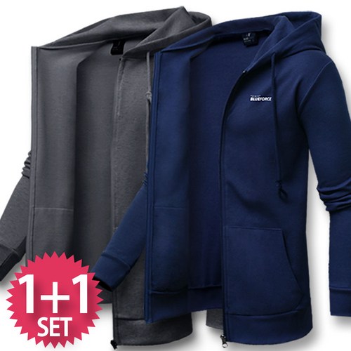블루포스 트렙 후드 집업 1+1세트 [2장 묶음] 트레이닝 점퍼 [국내생산]