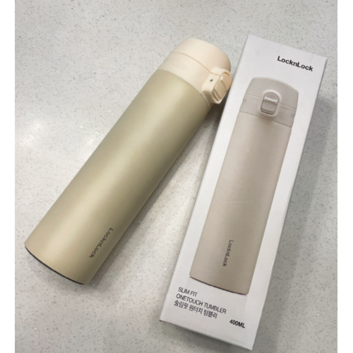 락앤락 슬림핏 원터치 텀블러, 아이보리, 400ml, 4개