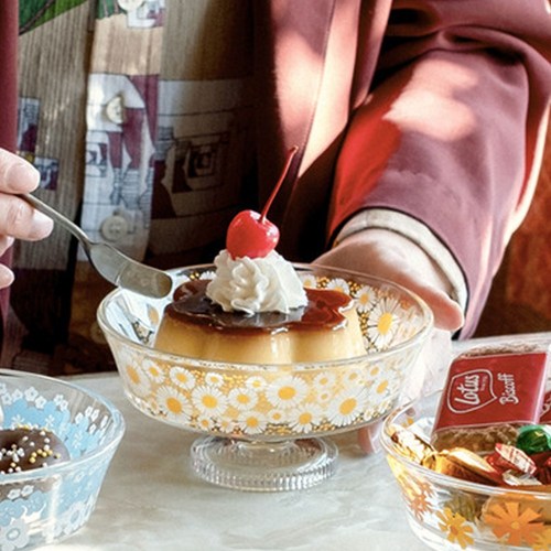 아데리아 레트로 아이스크림볼 파르페잔 고블렛잔 낮은형 225ml, 스카이 눈꽃, 1개