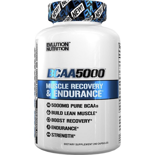 Evlution Nutrition BCAA 5000mg 캡슐, 240개입, 1개 - BCAA 추천