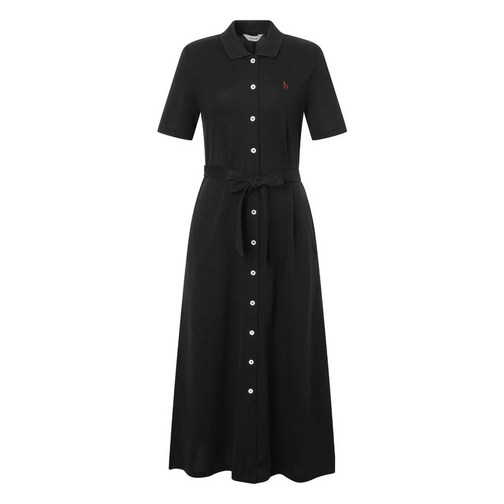 헤지스여성용 아이코닉 A라인 풀오픈 피케 반팔 원피스