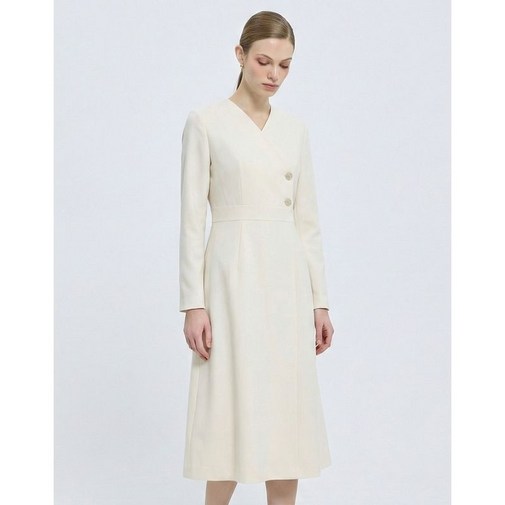 데코 본사직영 지앤지 사선 버튼 원피스FDOWD1206W