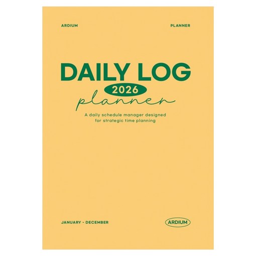아르디움 2026 데일리 로그 플래너, 옐로우, 1개