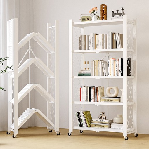 라보토리 원터치 다용도 접이식 간편 폴딩 철제선반, 5단, 화이트