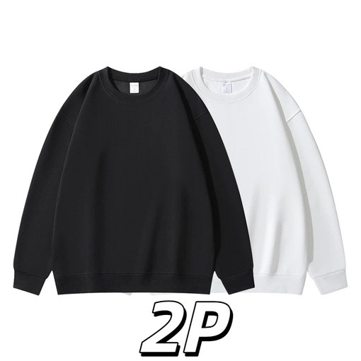 남자 맨투맨 긴팔티 면질 데일리 맨투맨 2장 세트 남자여사 TANLZ018