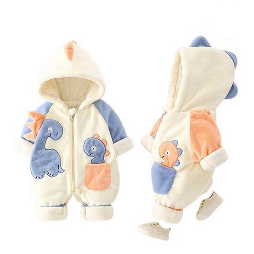 하방방 아기공룡 베이비 부드러운 외출 우주복