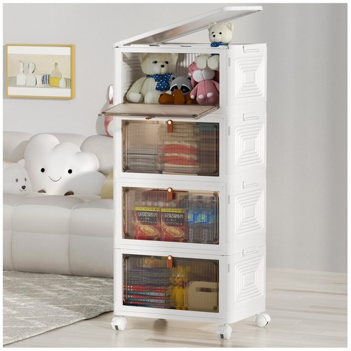 Kipnos 폴딩 대용량 리빙박스 수납장 대용량 수납 정리함 접이식 보관함 다용도 수납함 플라스틱 수납함 사물함 정리함 리빙박 스수납박스 대형가정용 장난감 수납장 옷정리함