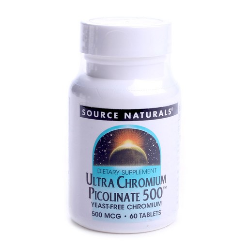 소스내츄럴스 울트라 크롬 피콜리네이트 500mcg 타블렛