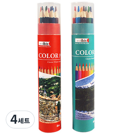 아이비스 12색 원통 목색 연필 세트 랜덤발송