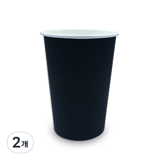 투고팩 디자인 종이컵 390ml 블랙