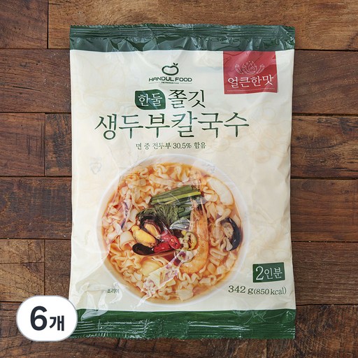 한둘푸드 쫄깃 생두부 칼국수 얼큰한맛 2인분