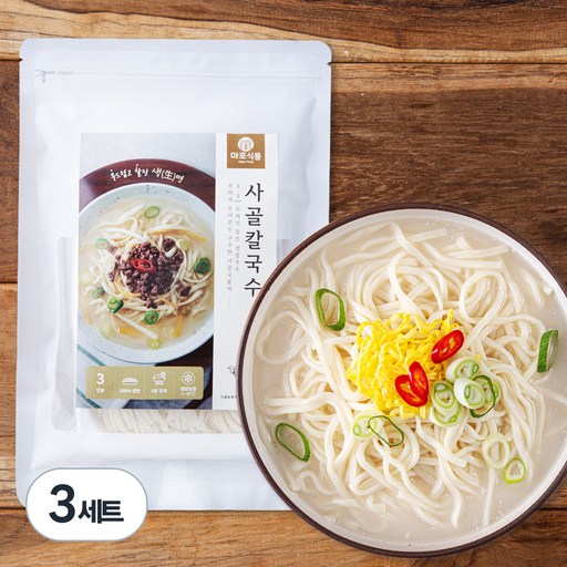 마포식품 사골 칼국수 + 소스 3인분 세트