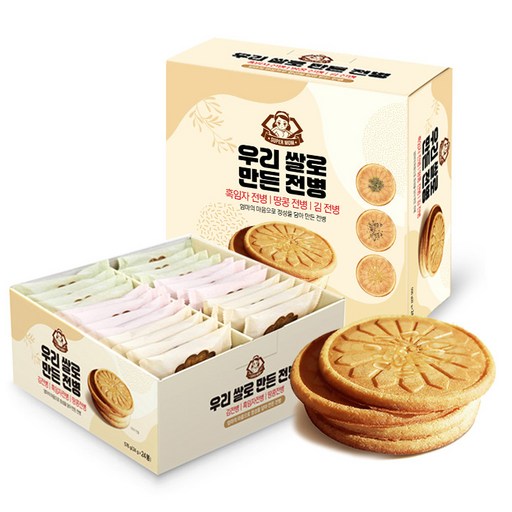 슈퍼맘 우리쌀로 만든 전병 흑임자 24g x 8p + 땅콩 24g x 8p +김 24g x 8p 세트