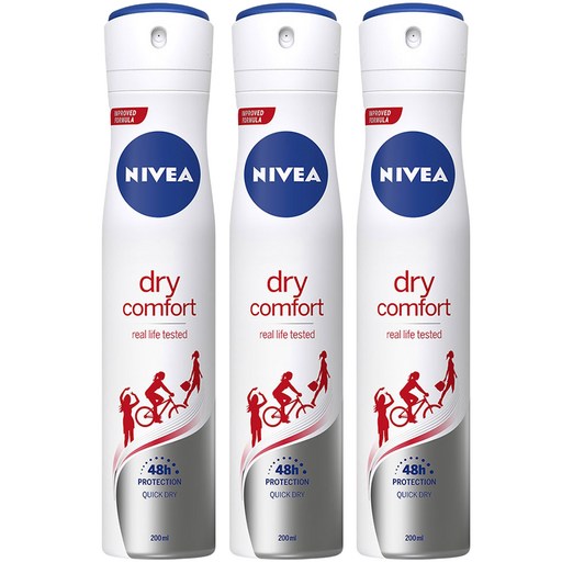 니베아 드라이 콤포트 데오드란트 200ml 3개쫄깃하게 마무리되는 완벽한 보습