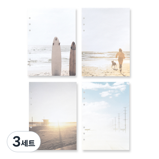 모노라이크 A5 다이어리 리필속지 레트로 포토 B세트 25p x 4종