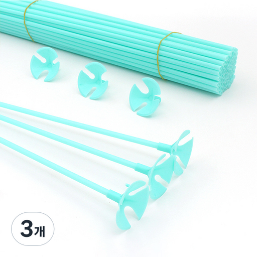 마켓감성 마카롱 풍선 홀더 핸드 스틱 42cm 100p