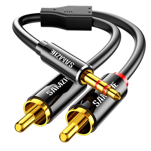삼지 3.5mm 스테레오 to 2RCA 오디오 케이블 3m