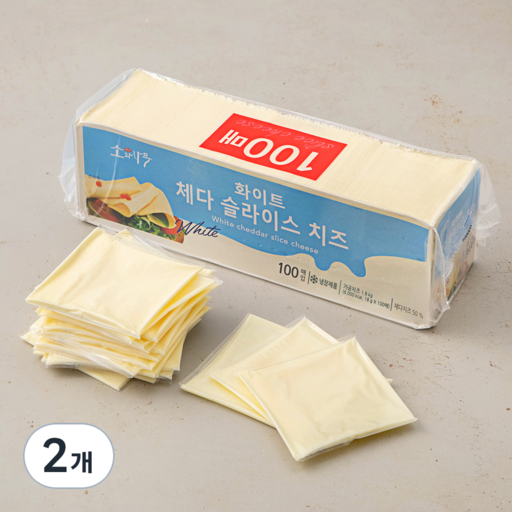 소와나무 화이트 체다 슬라이스 치즈