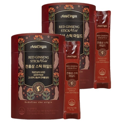 뉴오리진 유한건강생활 전홍삼스틱 마일드 30p