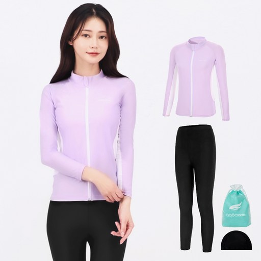 아쿠아티카 여성용 래쉬가드집업 AQAWJP23005+워터레깅스 세트