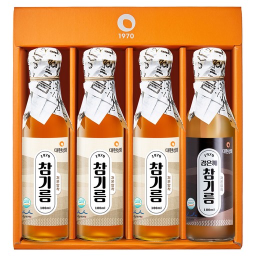 대현상회 참기름 3p + 검은깨 참기름 선물세트