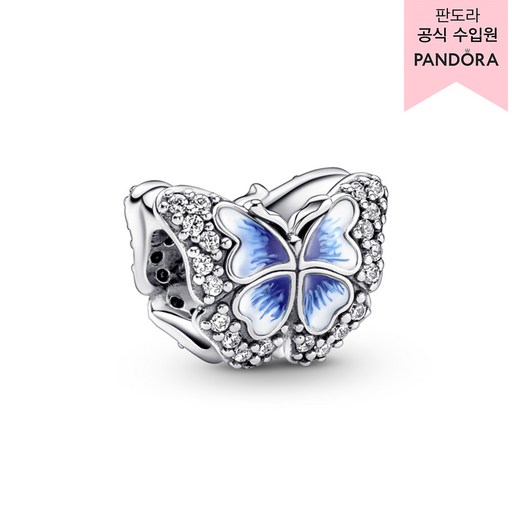 판도라 여성용 블루 버터플라이 스파클링 참 실버 790761C01 +쇼핑백+메시지카드+품질보증서(백화점A/S)