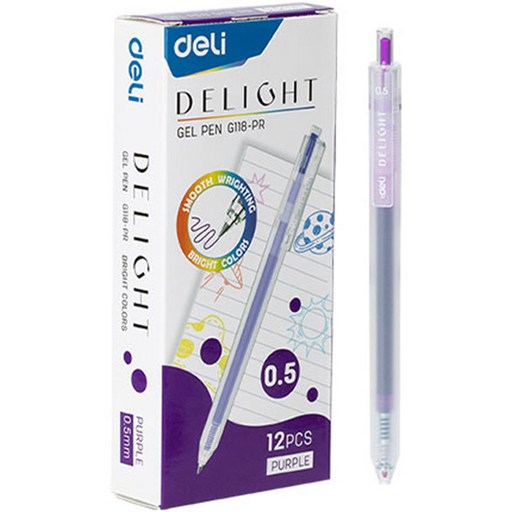 델리 델라이트 퀵드라이 노크식 젤잉크펜 0.5mm EQ118