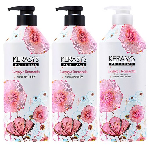 케라시스 퍼퓸 샴푸 러블리 앤 로맨틱향 980ml 2p + 린스 러블리 앤 로맨틱향 980ml