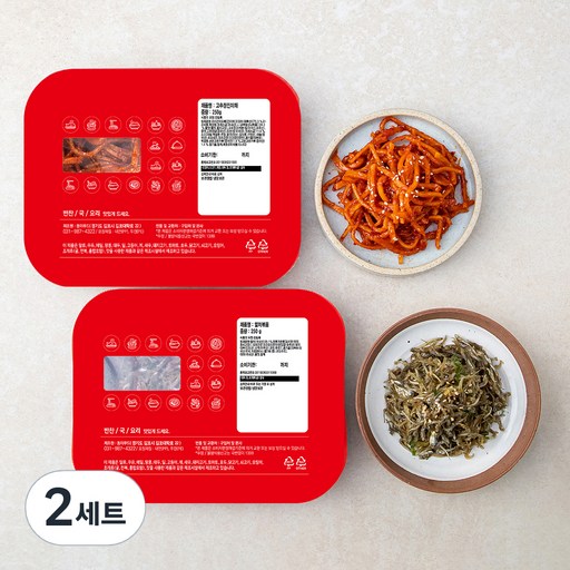 마른반찬 고추장진미채 250g + 멸치볶음 250g 세트