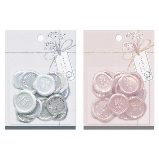 실링왁스 청첩장 스티커 초대장 다꾸 답례품 포장재료 36p 세트