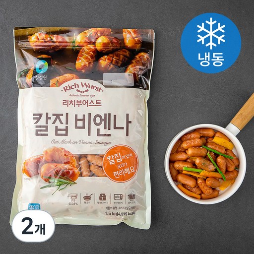 청정원 리치 부어스트 칼집 비엔나 (냉동)