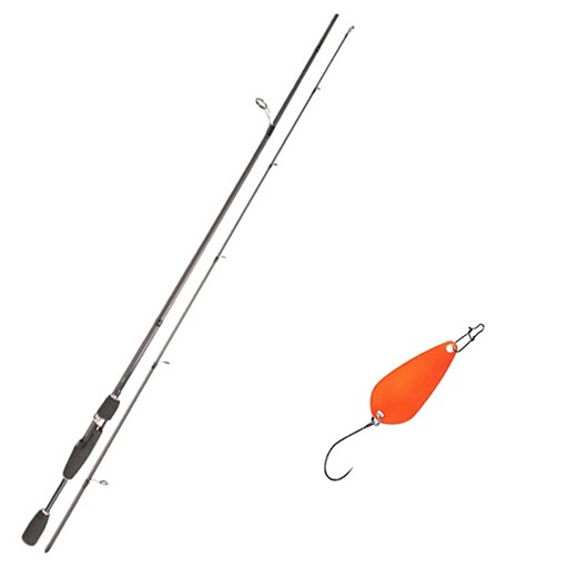 영규산업 블루포스 스타젠 루어 낚싯대 S63L + 다미끼 피카 스푼 메탈지그 루어 A TYPE 2.8g 006 NEON ORANGE