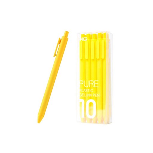 KACO PURE 컬러 소프트 젤펜 블랙심 0.5mm 10p