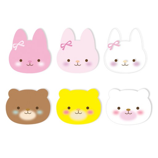 피크닉하우스 스티커 토끼 60p + 곰 60p