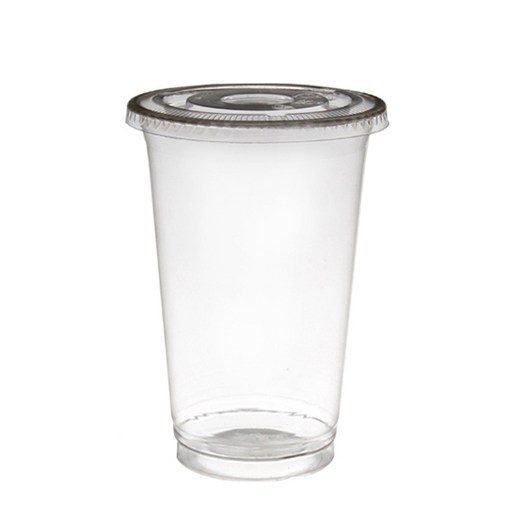 PET 아이스컵 92mm 480ml + 평뚜껑 세트