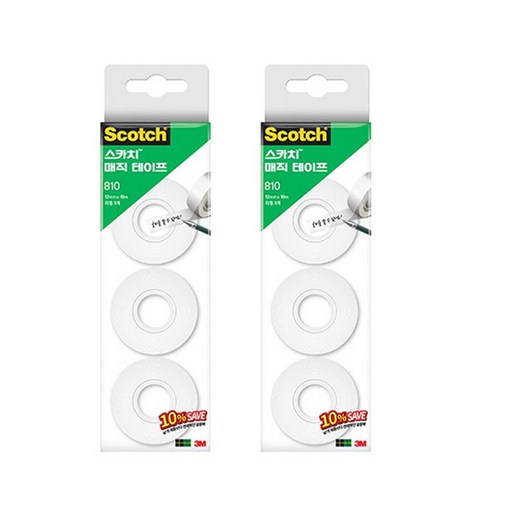 스카치 매직 셀로판 테이프 리필 세이빙 팩 3p 810R-3 12mm x 18m