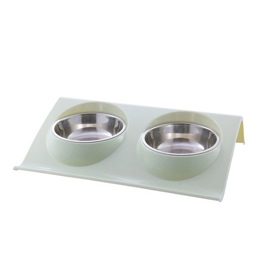 콩 K PET 더블 스테인레스 사선 반려동물 밥그릇 S