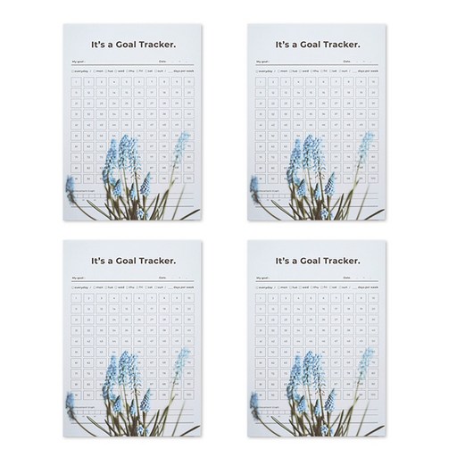 페이퍼리안 골 트랙커 100일용 A4 4p