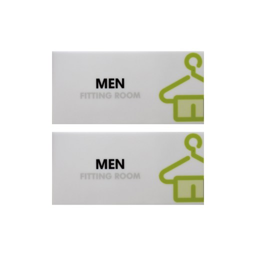 도시정원 아크릴 남자탈의실 표지판 가로형 2p