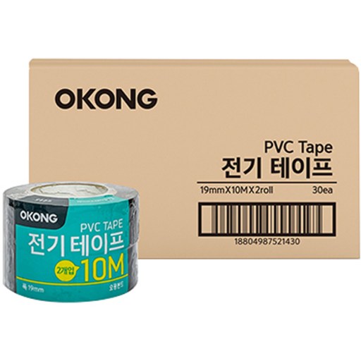 오공 PVC 전기 테이프 19mm x 10m 2p