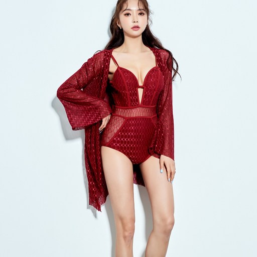 벤디스 팜므 로브 + 모노키니 세트