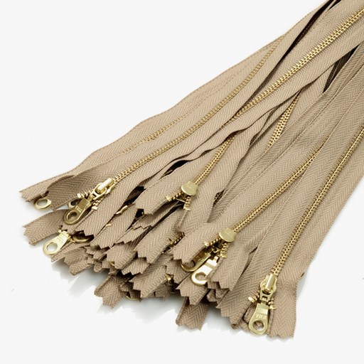 YKK 금색 메탈지퍼 3호 40cm