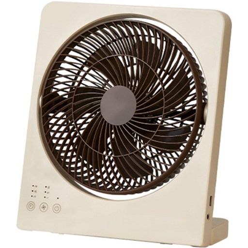 르젠 무선 스퀘어팬 선풍기 LZEF-EMB10, 베이지 + 브라운