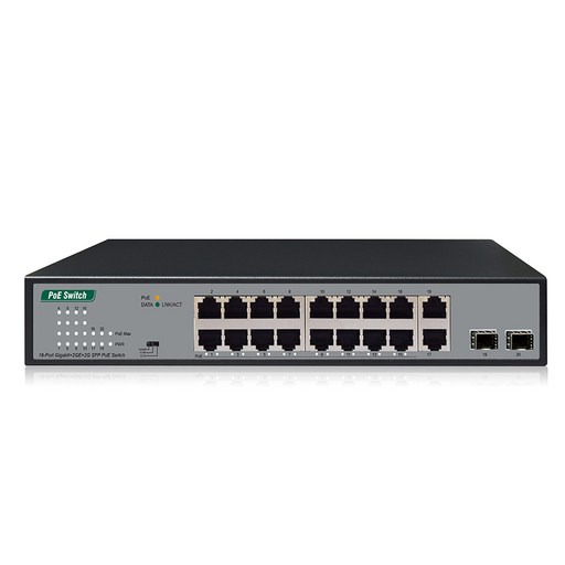 넥스트유 POE 16포트 기가비트 컴팩트 스위치허브 185W