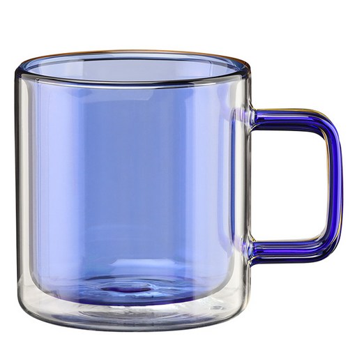 몬즈 더블월 컬러 이중 내열 유리 머그컵 380ml
