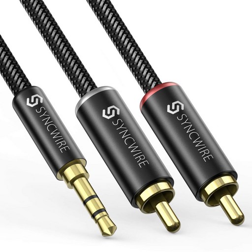 SYNCWIRE 3.5mm to 2RCA AUX 케이블 1.36m