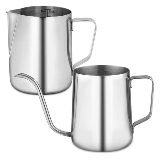 벨라쿠진 커피 드립포트 600ml + 우유 스팀피쳐 600ml 세트