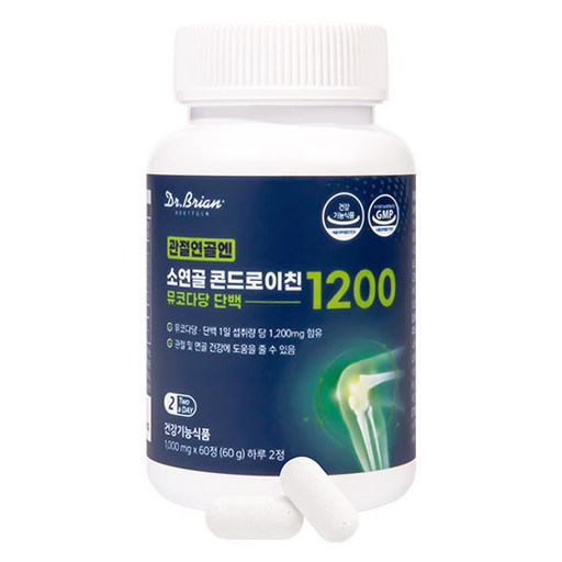 닥터브라이언 관절연골엔 콘드로이친 소연골 뮤코다당 단백1200 60p