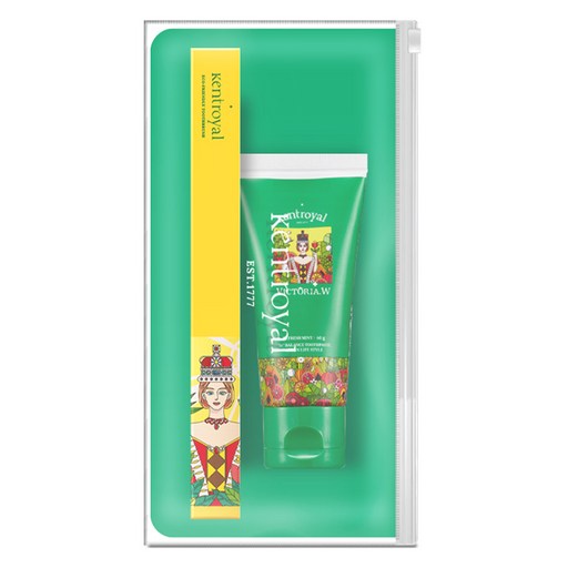 켄트로얄 빅토리아W 여행용 치약 + 칫솔 + 파우치 세트
